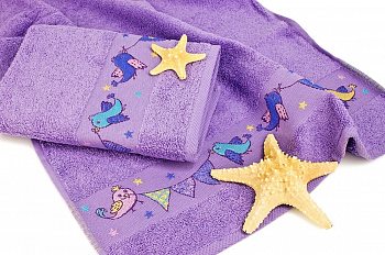 Детский набор полотенец Maison Dor KIDS TOWEL сиреневый