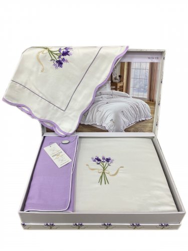 Постельное белье LAVENDER EMBROIDERY сиреневый